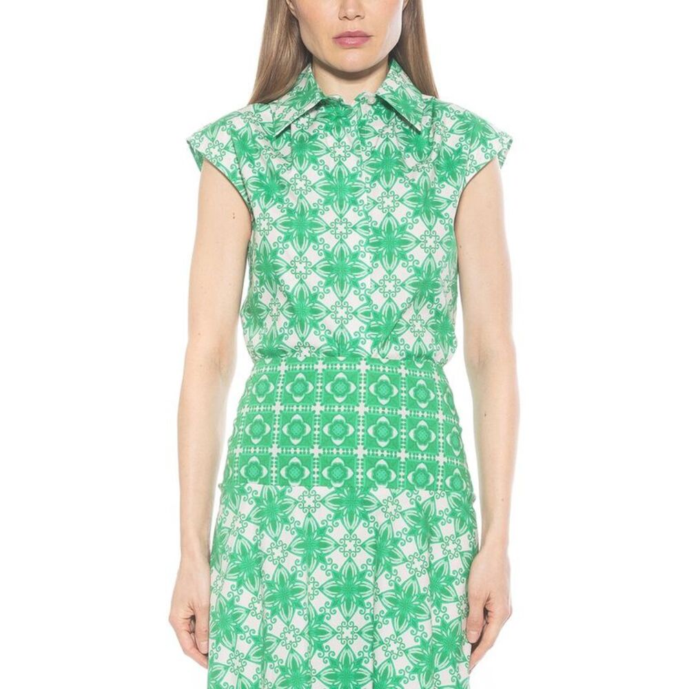 Alexia Admor Womens Juniper Shirt, Green